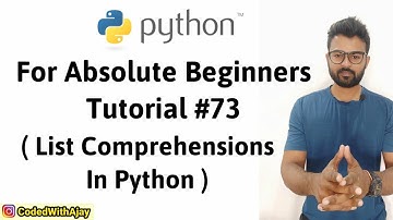 Python Comprehensions | Python Tutorials For Absolute Beginners In Hindi #73