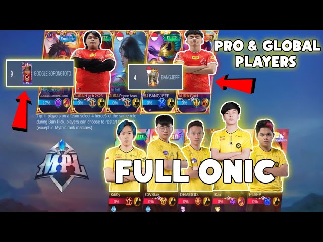 GLOBAL PLAYERS + PRO PLAYERS VS ONIC FULL TEAM - INTENSE GAME..😳 class=