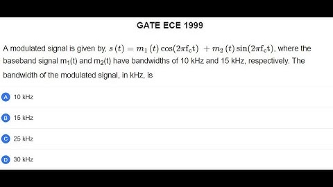 Analog Communication Gate ECE 1999