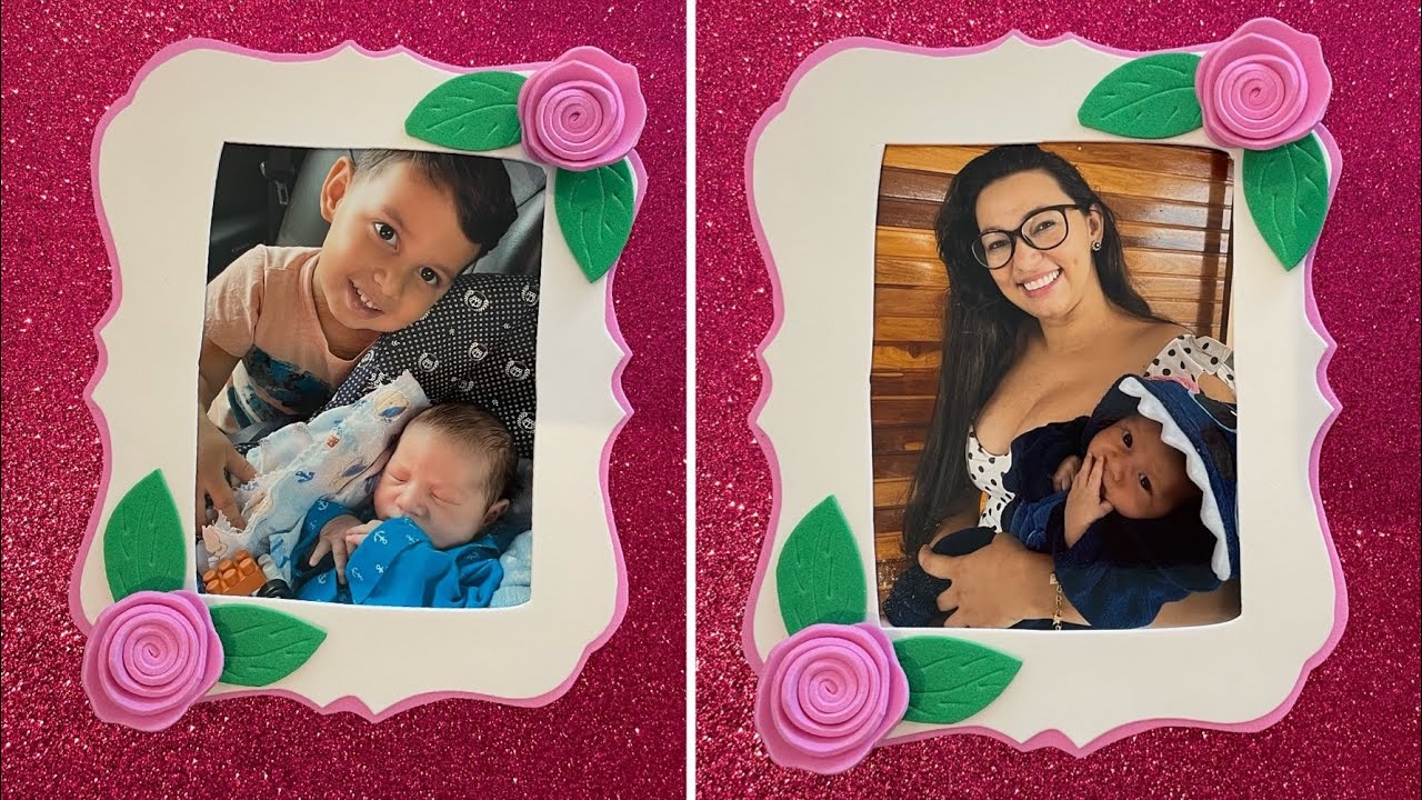 Como fazer porta retrato em EVA dia das mães