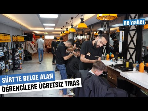 Siirt’te Belge Alan Öğrencilere Ücretsiz Tıraş