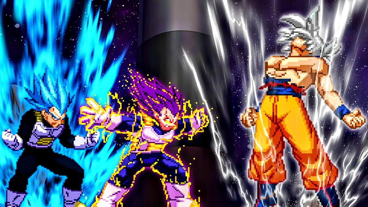 Epic🤩| Vegeta Ultra Ego Z2 & Super Vegeta OP V1.9 (all form) VS Son Goku V3.4 OP (all form) in Mugen