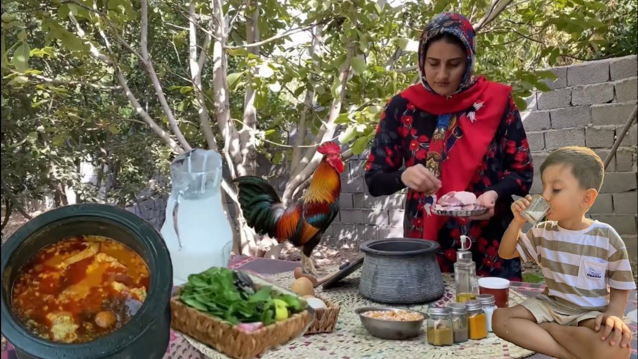 زندگی روستایی: درست کردن آبگوشت آتیشی