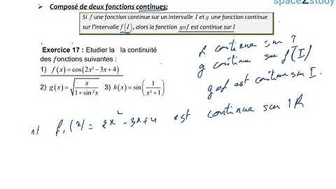 La composée de deux fonctions numériques  - Cours Limites et continuité - 2BACSE