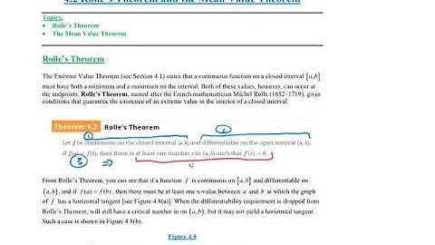 4.2 Rolle’s Theorem and the Mean Value Theorem-1