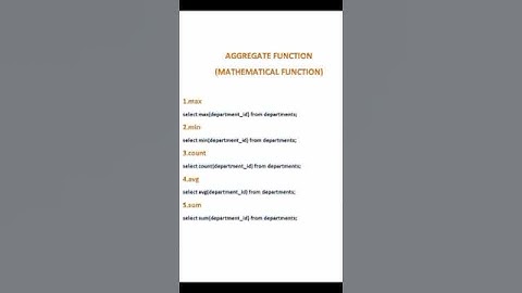 Aggregate Functions | SQL Aggregate Functions | Data Analysis with SQL #ui