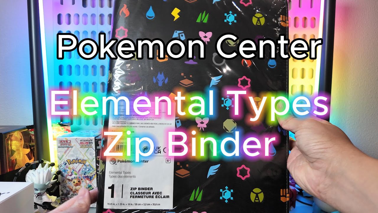 Open Elemental Types Zip Binder from Pokemon Center