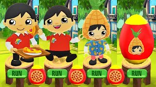 Tag with Ryan - Lunchtime Ryan vs Pineapple Ryan - Pizza Mystery Surprise Egg Search Video Gameplay