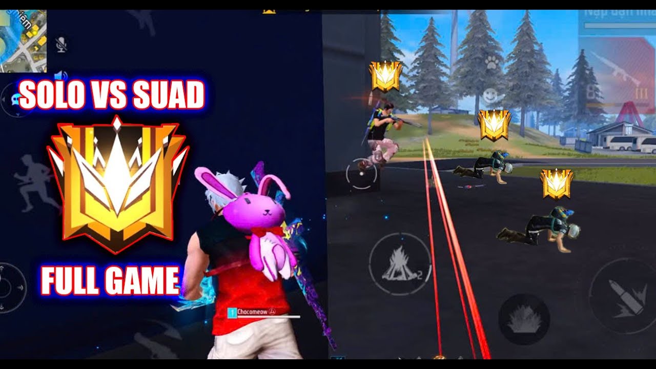 SOLO VS SQUAD FULL GAMEPLAY ⚡ - YouTube