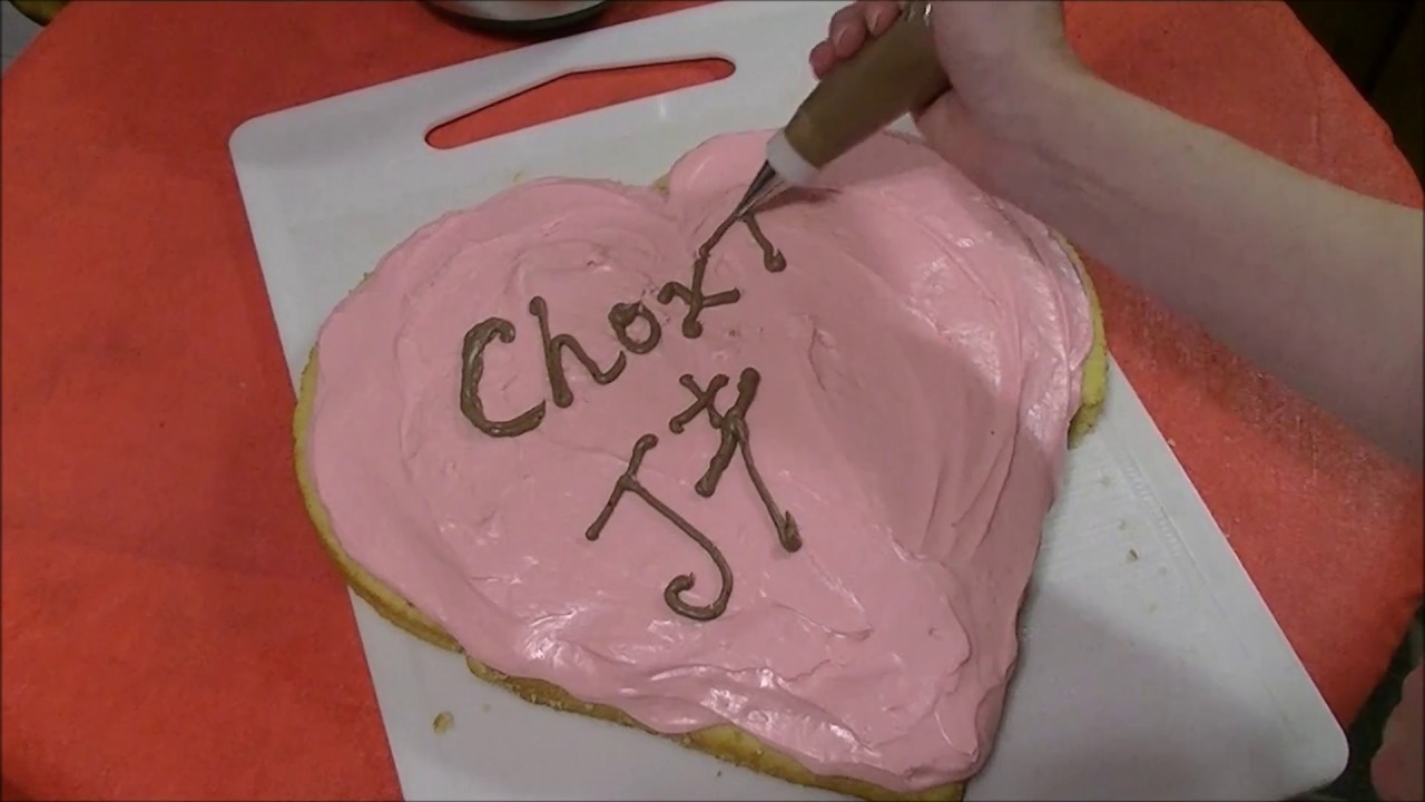 How to Make a GIANT HEART shape Cake for Valentines Day with 2 Square Cakes! YouTube