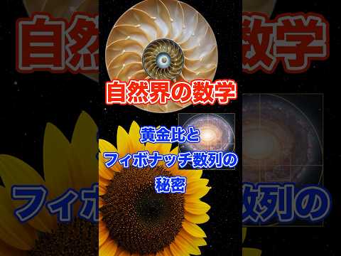 自然界の数学：黄金比とフィボナッチ数列の秘密 #雑学 #黄金比 #フィボナッチ数列