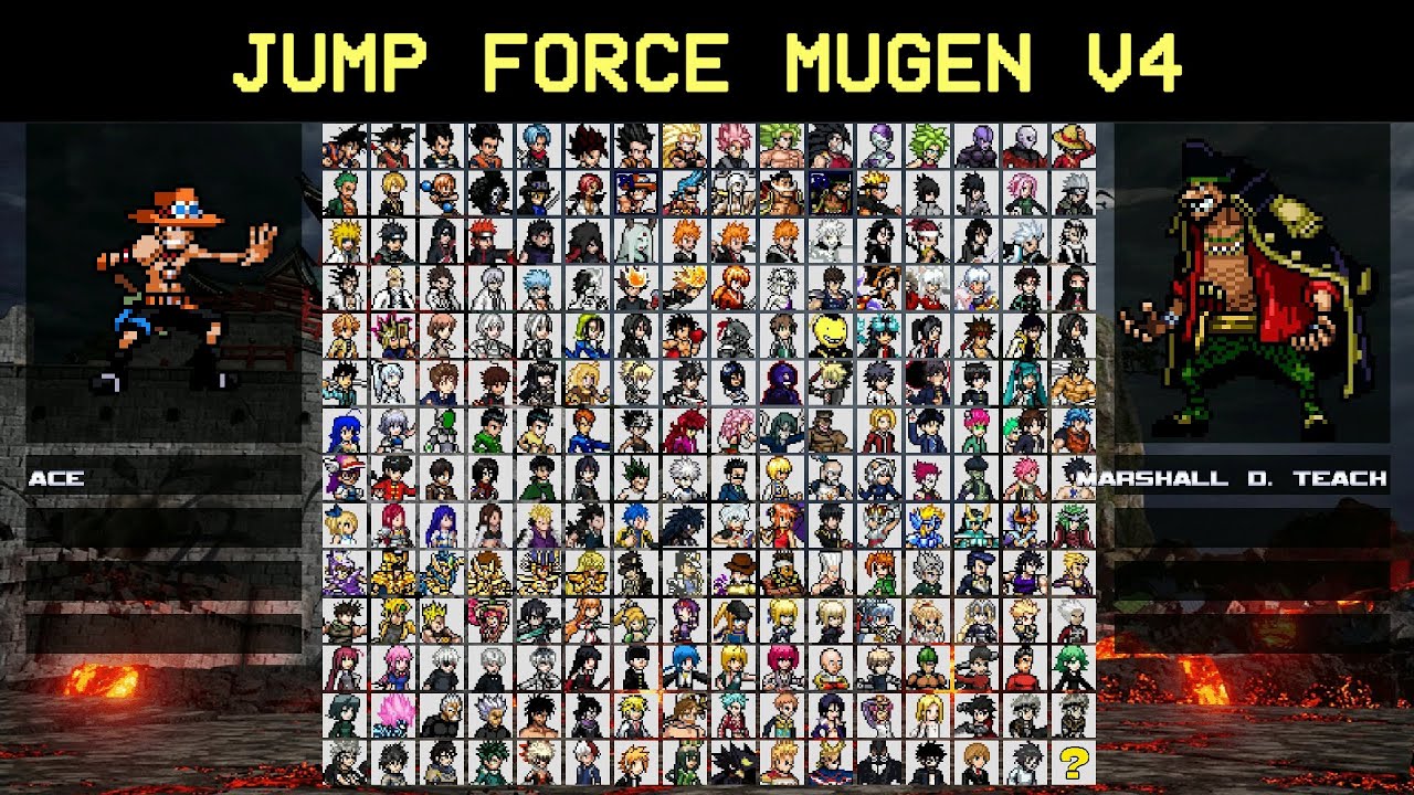 Jump force mugen на андроид. Джамп Форс муген в7. Jump Force Mugen v6. Jump Force Mugen v7. Mugen Jump Force Combo.