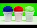 Play-Doh Ice Cream Cups Surprise Eggs Maya Angry birds and Disney Princess