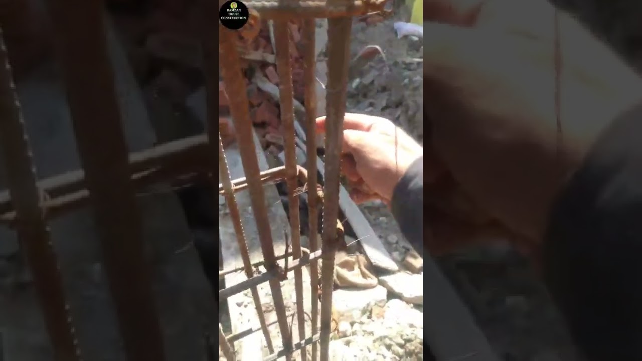 Minimum dia af steel bar in colum Column size /9 inch/12 inch Steel bar costing /short video amazing