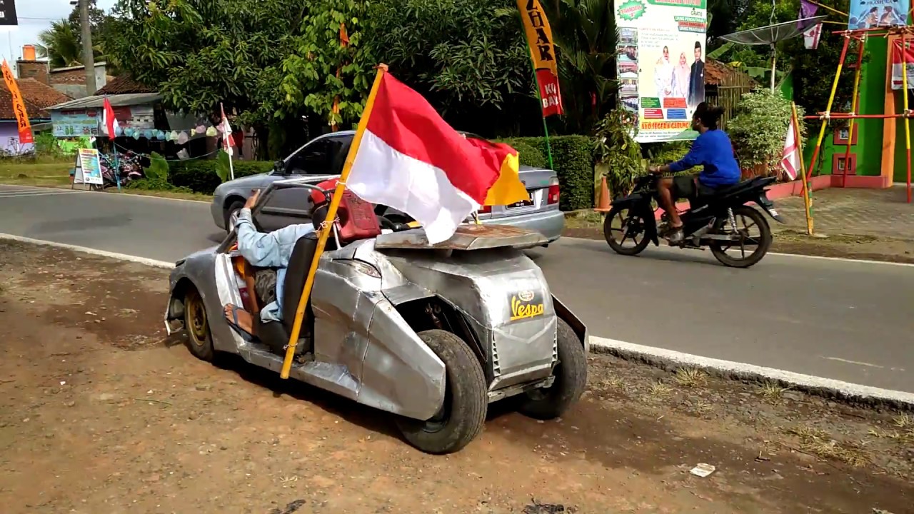 Modifikasi Vespa Unik di Kota Banjar - YouTube