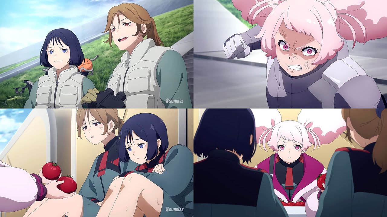 ChuChu & Bullies (EP4 VS 21)[Gundam Witch From Mercury Suletta ガンダム 水星の魔女 チュチュはいじめっ子を殴る 第21話 Punch]