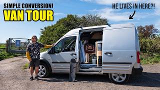 How He Survives Living In This TINY Stealth Van ($1K Conversion)