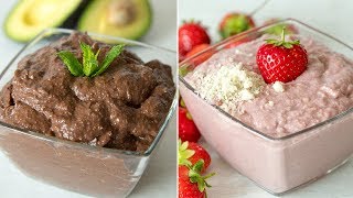 5 Dessert Hummus Recipes - Chocolate Avocado, Strawberry Cheesecake, Carrot Cake and Red Velvet
