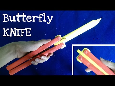 How To Make A Paper Butterfly Knife ★ Balisong ★ Very Simple