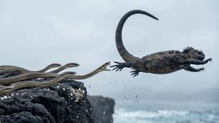 Iguana Pulled Off An Insane Escape From A Pack Of Snakes