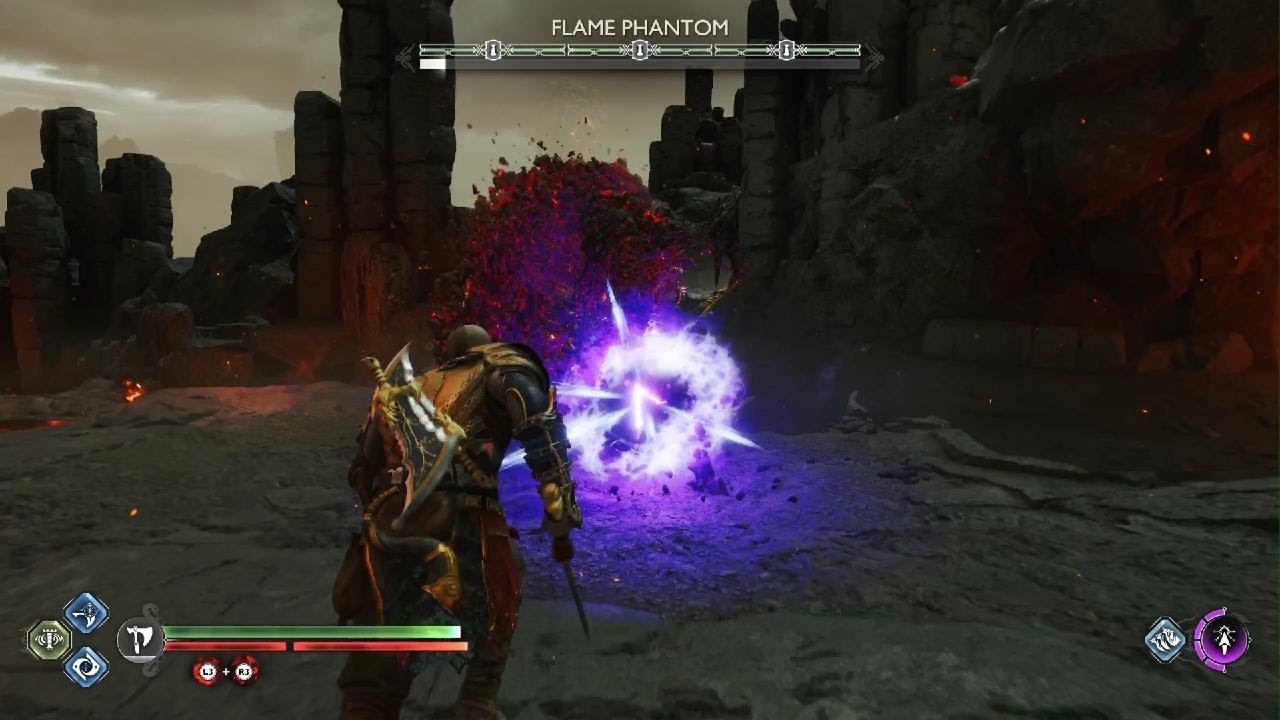 God of War Ragnarök - FLAME PHANTOM BOSS FIGHT (BURNING CLIFFS)