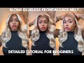 🔥HOT NATURAL BLONDE 👱🏾♀️!*DETAILED* GLUELESS LACE MELT TUTORIAL ft. SUBELLA BLONDE CURTAIN BANG WIG