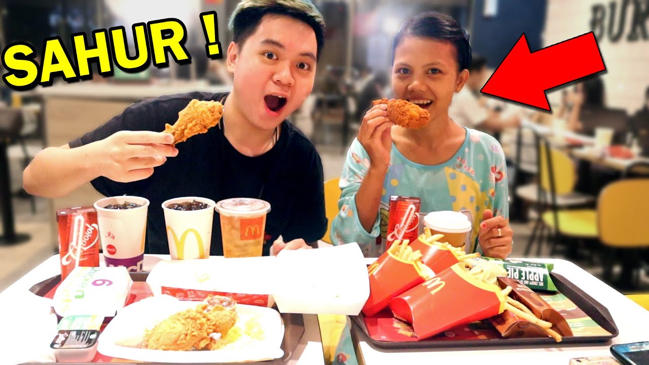 AJAK MBA SAHUR! Dia ga pernah ke McD *seneng banget*
