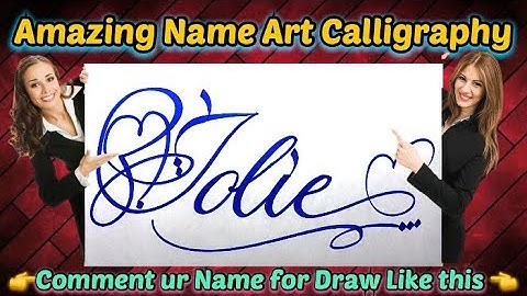 Jolie Name Signature Calligraphy Status | How to Draw, Cursive Calligraphy with Cut Marker