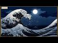 Ukiyo-e Wave Art for TV 4K 🌊 1 Hour No Music | Hokusai Waves &amp; Red Fuji | Silent Display