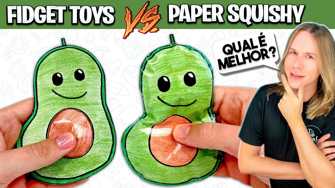 FIDGET TOYS VS PAPER SQUISHY DE ABACATE - POP IT SIMPLE DIMPLE - FIDGET TOYS CASEIRO #15 | TIO LUCAS