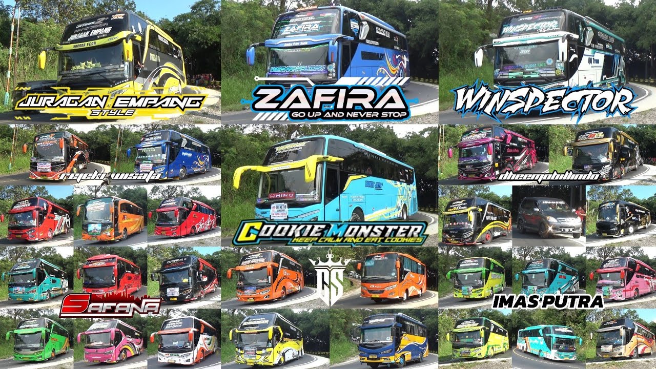 Mobil Bus Telolet Winspector, Zafira, Juragan Empang, Cookie Monster, Andromeda, Flamboyan, Alvino