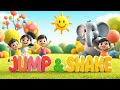 Chom Chom Shake Shake! 🕺 Kids Dance &amp; Action Song with Monkey, Elephant &amp; Family! 🎶