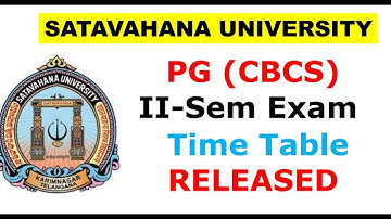 Satavahana University PG ( II-Sem ) Exam Time Table || satavahana university updates