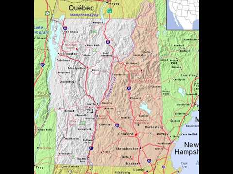 map of New Hampshire USA