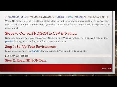 Converting a NDJSON to CSV in Python