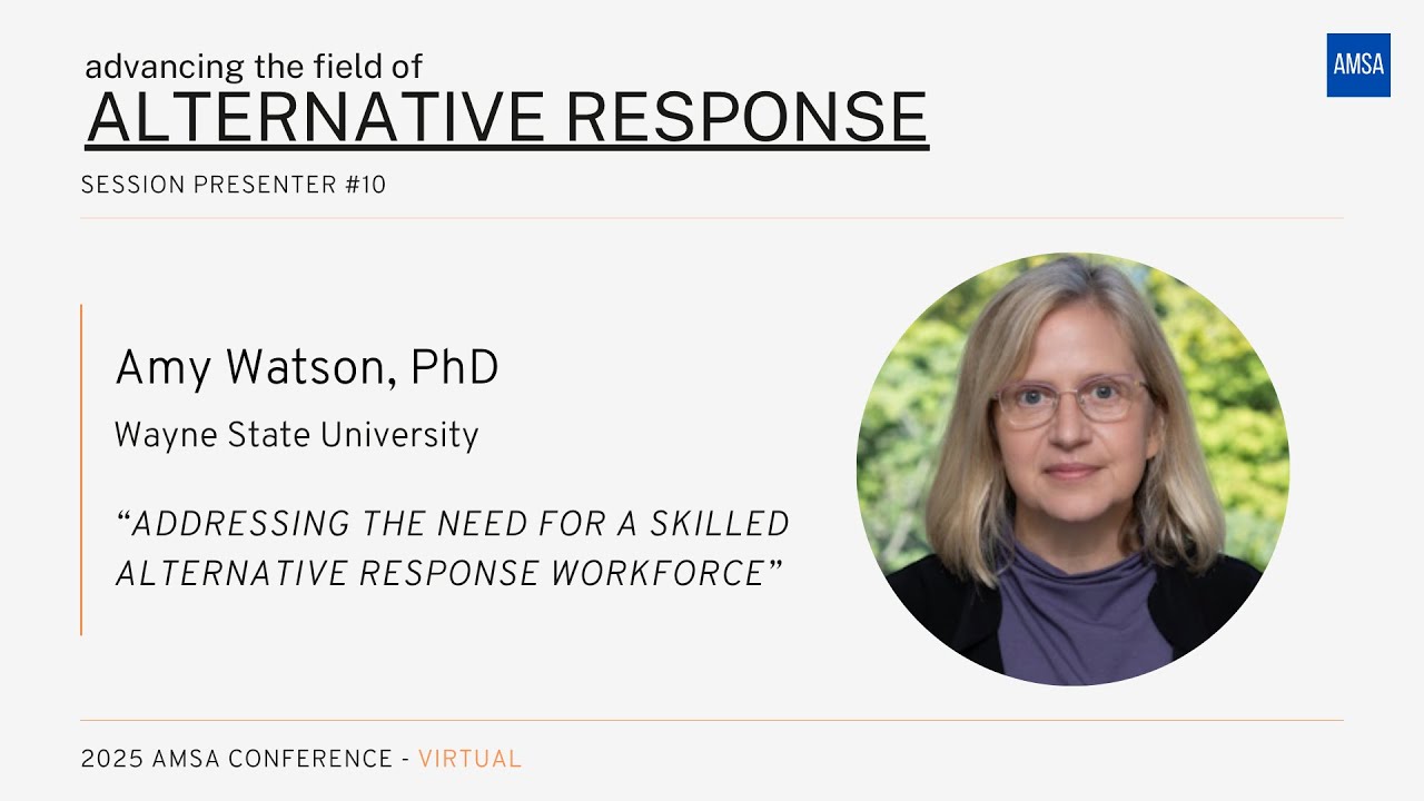 Addressing the need for a skilled alternative response workforce, with Amy Watson PhD