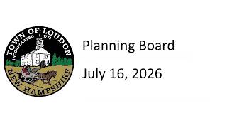 Planning Board - July 16, 2026