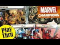 Thor and spiderman vs expert rhino and modok  marvel champions play through