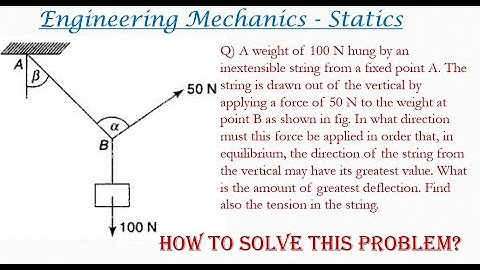 Engineering mechanics solved problem on Lami