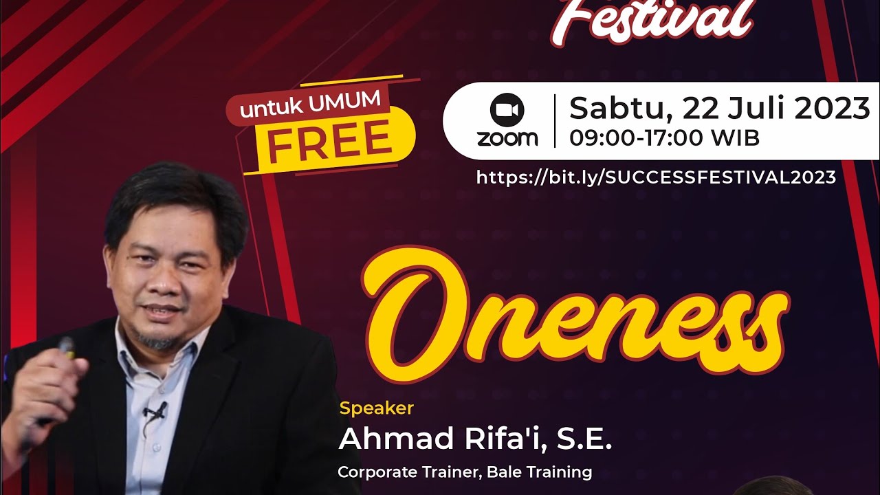 Ahmad Rifa'i, S.E. - Oneness - Asia Success Festival - YouTube