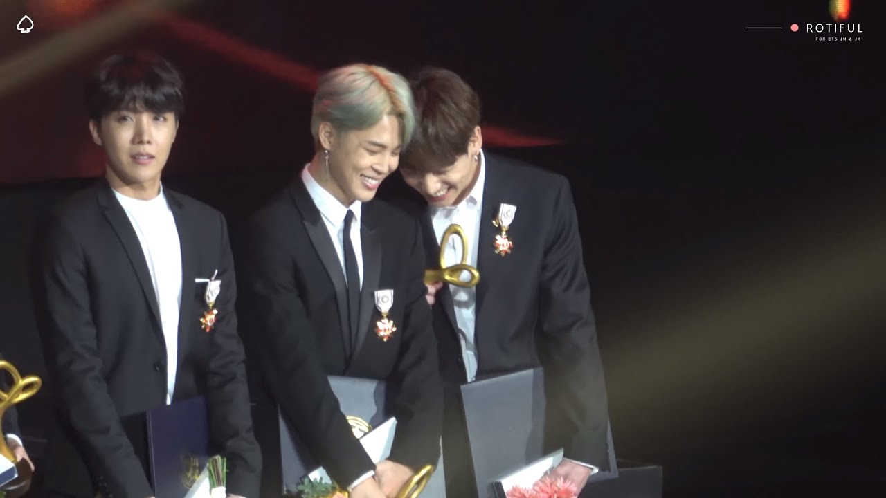 181024 대중문화예술상 수상소감 방탄소년단 지민 & 정국 FOCUS -  BTS JIMIN & JUNGKOOK 4K