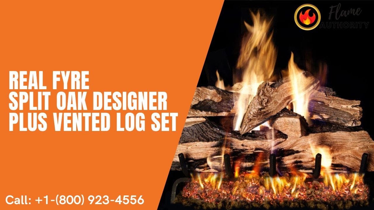 Real Fyre Split Oak Designer Plus Vented Log Set