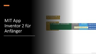 MIT Appinventor 2 für Anfänger Button Programmierung