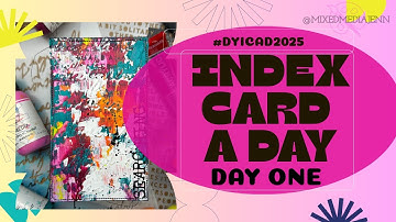 Mixed Media Art on an Index Card - Index Card A Day 2025 - Day One