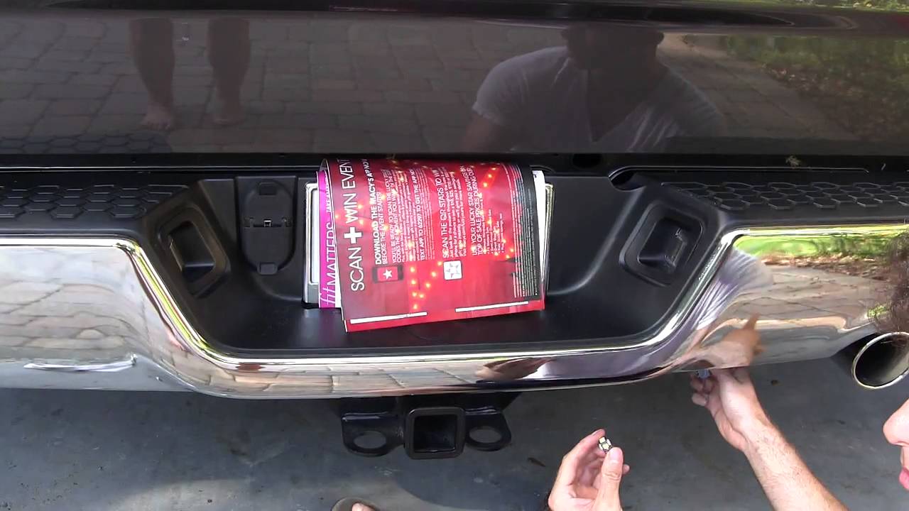 2014 Dodge Ram 1500 license plate LED upgrade installation - YouTube