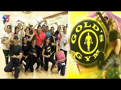 New Zumba Dandiya Dance Form in Gold's Gym Fitness Centre | Basheerbagh, Hyderabad | TV5 News