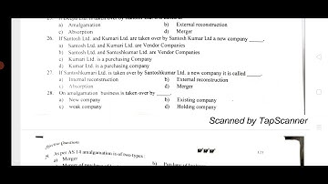 TYBCOM 6 FA Amalgamation of company Objective Questions || Atul Sir