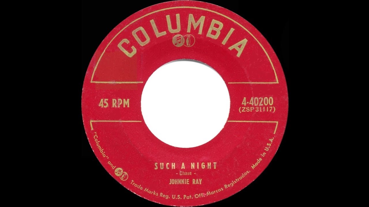 Watch 1954 HITS ARCHIVE: Such A Night - Johnnie Ray (#1 UK hit) on YouTube Watch 1954 HITS ARCHIVE: Such A Night - Johnnie Ray (#1 UK hit) on YouTube