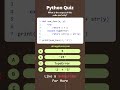 python quiz to learn type casting #coding #programming #python