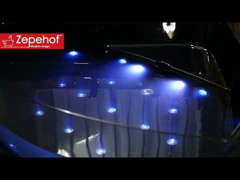 Wanna z hydromasażem CN-3131 narożna 150cmx150cmx59cm black shadow — YouTube
